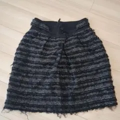 BODYDRESSING　Deluxe　タイトスカート 黒グレーストライプ　38