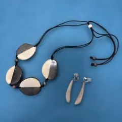 天然石 ネックレスとイヤリングセット