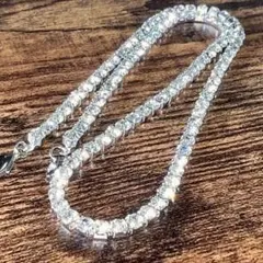 在庫一掃セール‼︎ 高品質CZダイヤ テニス ネックレス シルバー
