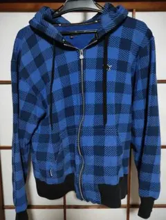 SANTASTIC!　サンタスティック 青黒チェックパーカー 　サイズM