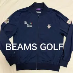 BEAMS GOLF 中綿ブルゾン M ナイロン100% 紺×白 メンズ - メルカリ