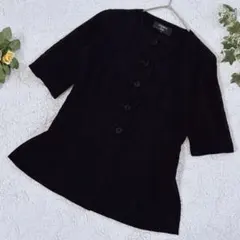 美品✨ungaro formal ウンガロ 半袖 ジャケット ブラック 9号のサムネイル
