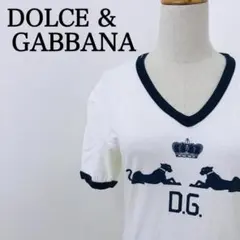 ドルチェアンドガッバーナ　イタリア製　オフホワイト　コットン　Tシャツ　Y2Kのサムネイル