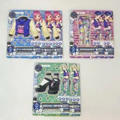 アイカツ カード 音城セイラ 霧矢あおい 藤堂ユリカ ツートーンミニブルゾン