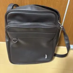 ブラウン 合成皮革 ショルダーバッグ