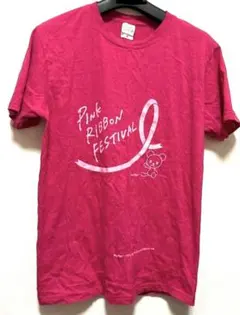新品未開封　ピンクリボン　Tシャツ Mサイズ　ステッカー付き