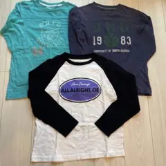 【GU】【UNIQLO】長袖カットソー 3枚セット 150cm