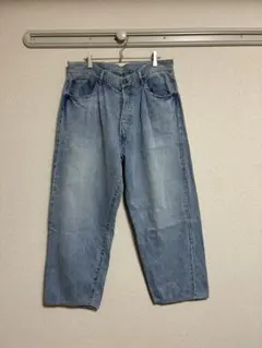 【名作・美品】comoliブリーチデニム 希少サイズ0 COMOLI (コモリ) デニム 5Pパンツ BLEACH