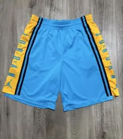 Jordan バスケットボールパンツ 青/黄　XLサイズ
