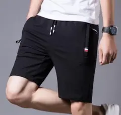 ハーフパンツ メンズ ショートパンツ 短パン 5分丈 黒 新品