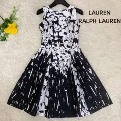 美品⭐︎ ローレンラルフローレン ノースリーブ ひざ丈 ワンピース フレア S