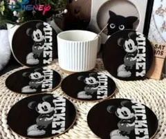 【3種類でお得】ミッキーマウス 木製コースター　2枚ずつ 3種類 合計 6枚