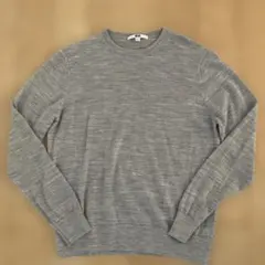 UNIQLO メリノクルーネックセーター グレー 長袖 Lサイズ レディース