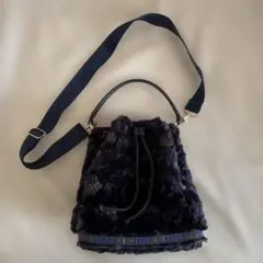 【美品】レスポートサック　ショルダーバッグ　エコファー　ミッドナイト