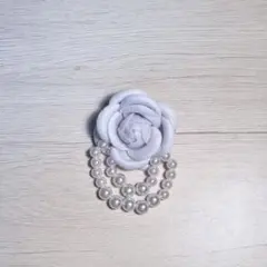 訳ありコサージュ 卒業式バラ パール ローズ シンプル ブローチ 入学式