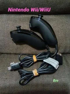 Nintendo Wii/WiiU用 ヌンチャク セット （BLACK）
