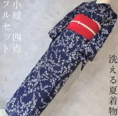 値下げ交渉OK！」夏物 洗える ポリエステル 絽 小紋 セット B342