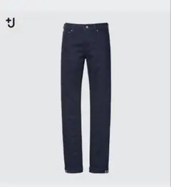 26 未使用　UNIQLO+J デニム　レディース セルビッジストレートジーンズ