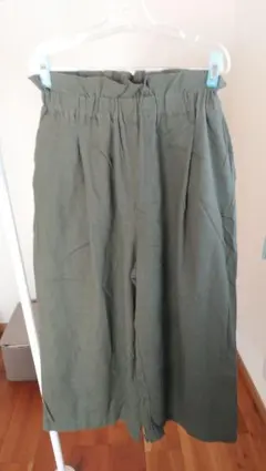 オリーブグリーン ワイドパンツ4L