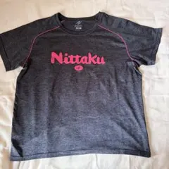 Nittaku 卓球用 Tシャツ グレー/ピンク