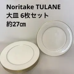 希少】ノリタケ アイボリーチャイナ陶器製金縁皿 6枚セット 約21cm