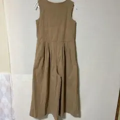 ノースリーブ オールインワン ベージュ ワイドパンツのサムネイル