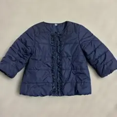 【95】ネイビー フリル付きダウン　アウター