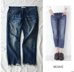 ◎RED CARD×BEAMS【洗える】ヴィンテージ 加工 カットオフ デニムのサムネイル
