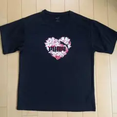 PUMA ハート型花柄プリント Tシャツ 半袖