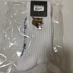 Onitsuka Tiger 靴下 猫刺繍 ホワイトソックス Sサイズ