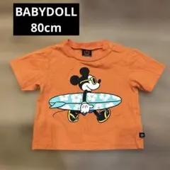 BABYDOLL Tシャツ ミッキーマウス ハワイアン 80cm オレンジのサムネイル