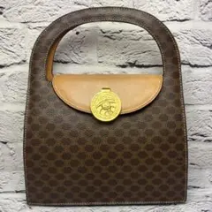美品✨セリーヌ ヴィンテージ オールド ハンドバッグ マカダム柄 メダル金具