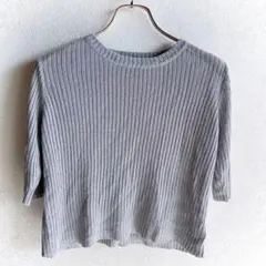 フォロー割☆ 五分丈　アンドサーチ　ラメニット　プルオーバー