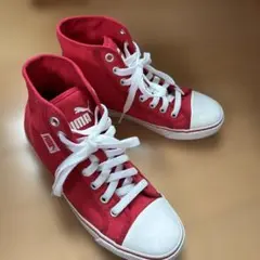 軽量PUMA ハイカットスニーカー レッド 23cmのサムネイル