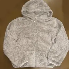 two colón もこもこフリースジャケット グレー