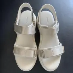 【値下げ】今夏LE TALONコンビベルトスニーカーサンダル ナチュラルL