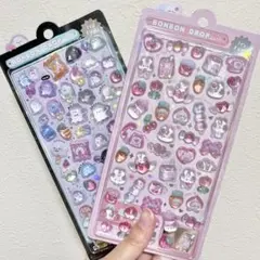 【正規品】クーリア ボンボンドロップシール　２点セット　ばけばけ ももいろ