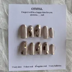 ハートホロネイル　マグネットネイル　ミラーネイル