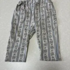 ストライプ花柄パンツ 80サイズ