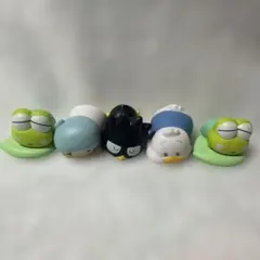 サンリオガチャ おやすみフィギュア 5体セット ばつ丸 けろっぴ タキシードサム