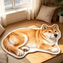 【新品】柴犬 デザインマット 犬ラグ インテリア マルチマット 柴犬
