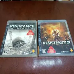PS3ソフト　レジスタンス 〜人類没落の日〜　レジスタンス2　セット　FPS