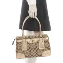 COACH コーチ ハンプトンズ キャリーオール ショルダーバッグ ターン