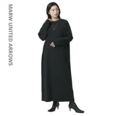 2024 マルゥユナイテッドアローズ ジャージーシンプルワンピース 38ブラック