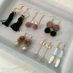 ハンドメイド ピアスまとめ売り 6点セット／Ｎ