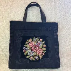 【お値下げ中】【美品】Feller フェイラー 花柄刺繍 トートバッグ メッシュ