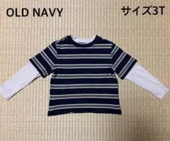 2回着用☆OLD NAVY ストライプ 長袖カットソー