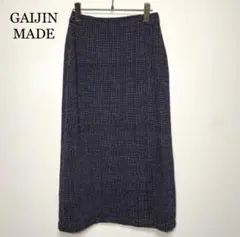 GAIJIN MADE ガイジンメイド 巻きスカート ボタン ネイビー