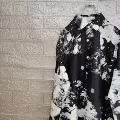 Altamira　古着総柄デザインシャツ　ポリシャツ