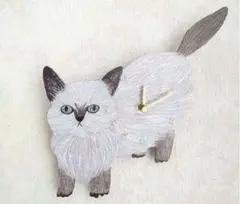 新品　松尾ミユキ　ダイカット クロック　chad　猫　ねこ　ネコ